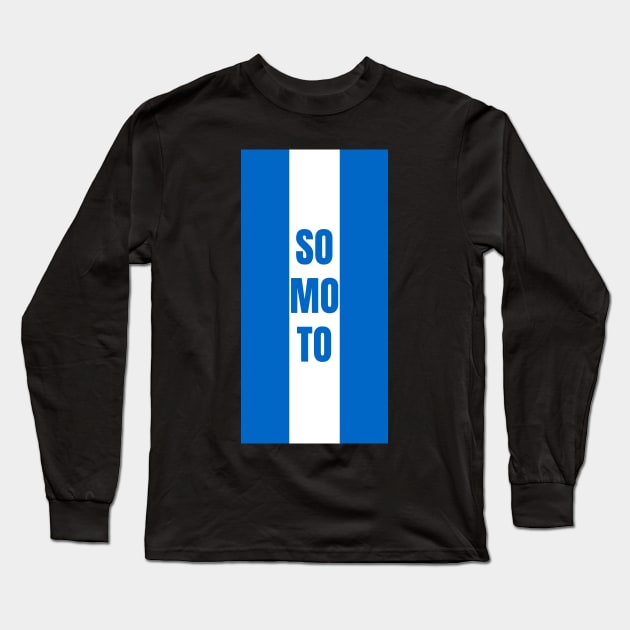 Somoto City in Nicaraguan Flag Colors Vertical Long Sleeve T-Shirt by aybe7elf